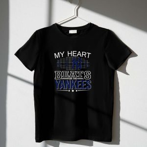 Yankees My Heart Beats Graphic T-Shirt For Fans