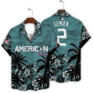 Marcus Semien Texas Rangers Hawaiian Shirt - Tropical Fan Apparel