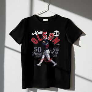 Matt Olson Atlanta Braves 50 Homers Baseball T-Shirt - Fan Apparel