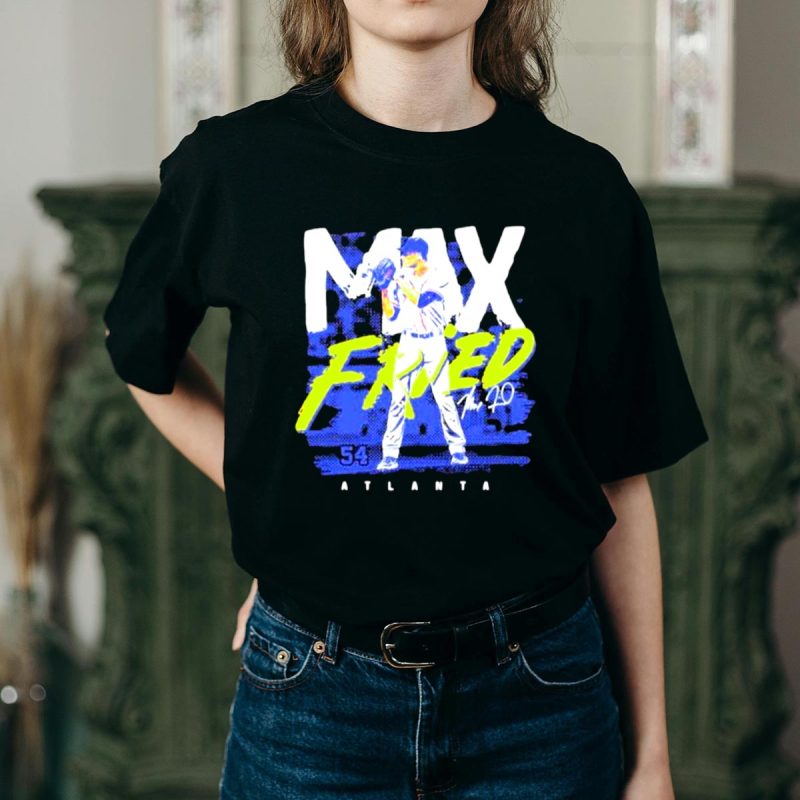 Max Fried Atlanta Braves T-Shirt - Mlbpa Signature Baseball Pitcher Tee - Image 2