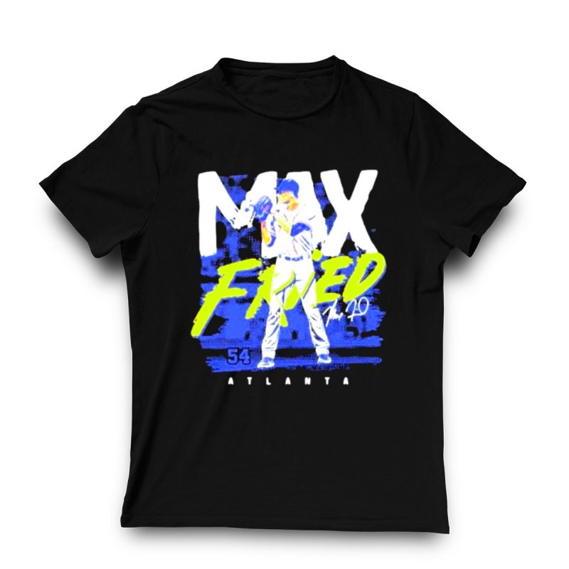 Max Fried Atlanta Braves T-Shirt - Mlbpa Signature Baseball Pitcher Tee - Image 3