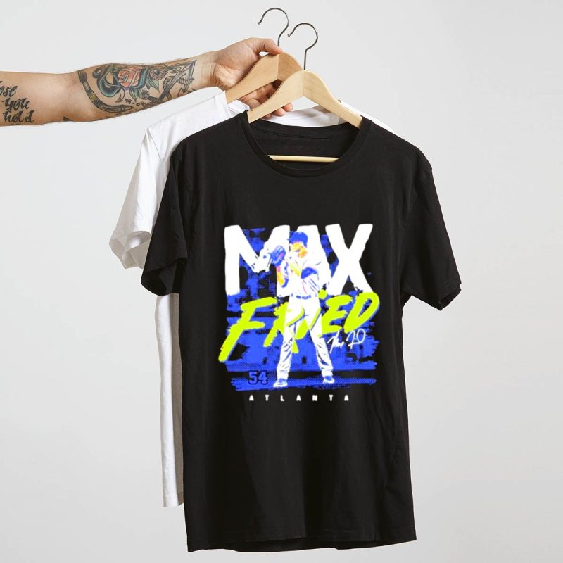 Max Fried Atlanta Braves T-Shirt - Mlbpa Signature Baseball Pitcher Tee - Image 4