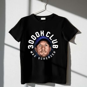 Max Scherzer Los Angeles 3000 Strikeouts T-Shirt - Celebrate the Milestone!