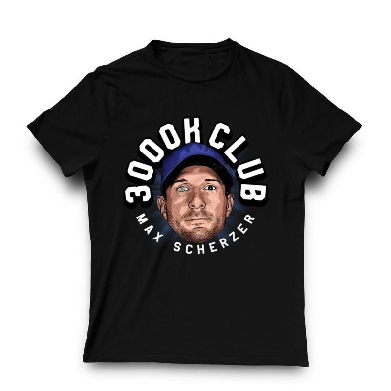 Max Scherzer Los Angeles 3000 Strikeouts T-Shirt - Celebrate the Milestone! - Image 3