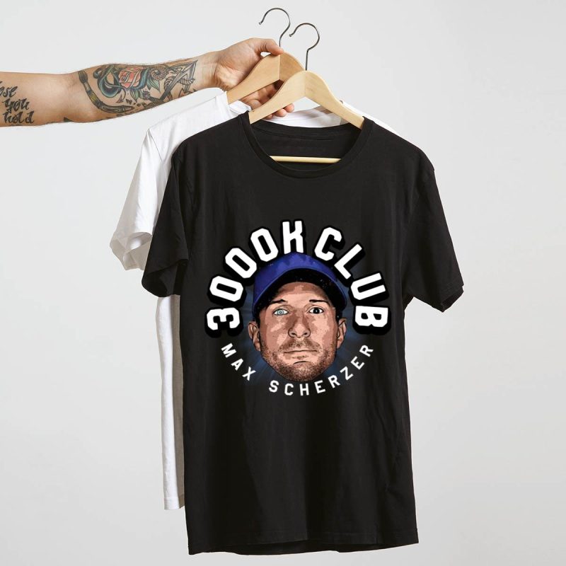 Max Scherzer Los Angeles 3000 Strikeouts T-Shirt - Celebrate the Milestone! - Image 4