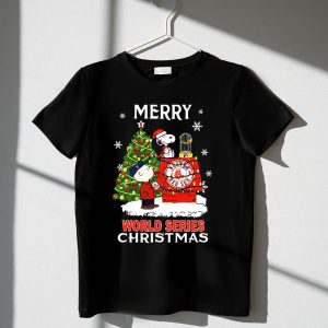 Merry Christmas Snoopy Peanuts Movie T-Shirt - Boston Red Sox World Series
