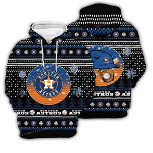Merry Christmas Houston Astros All-Over Print Hoodie For Fans