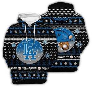 Merry Christmas Los Angeles Dodgers All Over Print Hoodie for Fans