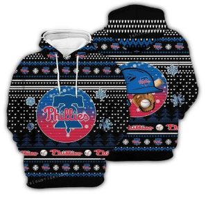 Merry Christmas Philadelphia Phillies All-Over Print Hoodie for Fans