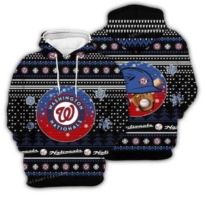 Merry Christmas Washington Nationals All-Over Print Hoodie For Fans