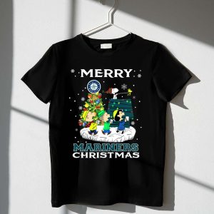 Merry Christmas Snoopy Peanuts T-Shirt For Seattle Mariners Fans