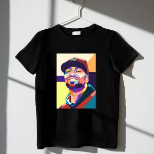 Method Man Colorful Pop Portrait T-Shirt - Yankees Cap Inspired Design