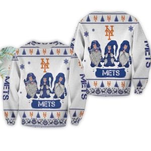 Mets Gnome Trio Festive Sweatshirt – Perfect For Holiday Cheer!
