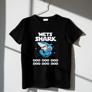 New York Mets Shark Doo Doo Doo Fun T-Shirt - Baseball Fan Apparel