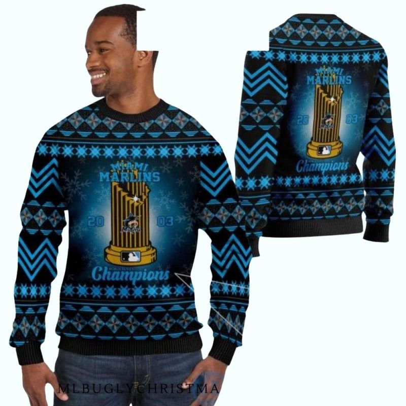 Miami Marlins 2003 Champions Trophy Ugly Sweater 1