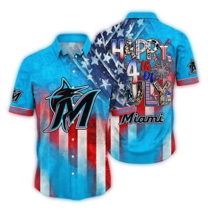 Miami Marlins 4Th Of July Hawaiian Shirt – Festive Summer Style