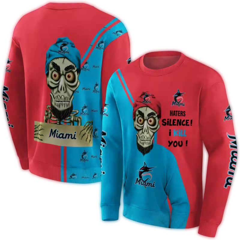 Miami Marlins Achmed Skull AOP Sweatshirt 1