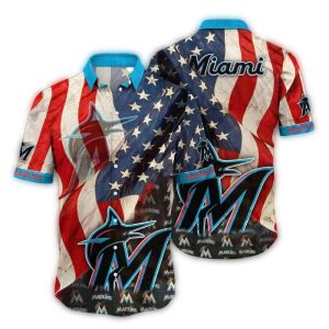 Miami Marlins Hawaiian Shirt – American Pride Casual Wear