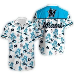 Miami Marlins Tropical Beach Vibe Hawaiian Shirt For Summer Fun