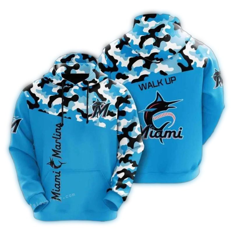 Miami Marlins Camo AOP Hoodie 1