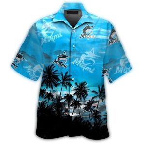 Tropical Miami Marlins Coconut Beach Hawaiian Shirt For Summer Fun