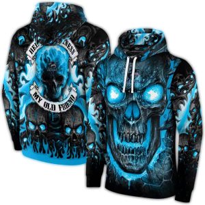 Miami Marlins Demonic Skull All-Over Print Hoodie For Fans