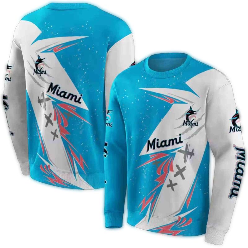 Miami Marlins Dynamic Slash AOP Sweatshirt 1