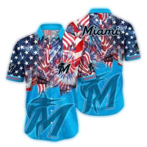 Miami Marlins Fireworks Celebration Hawaiian Shirt For Men And Women
