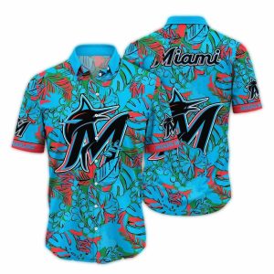 Vintage Miami Marlins Floral Hawaiian Shirt For Men And Women