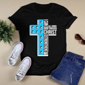 Miami Marlins I Can Do All Things Christ Logo T-Shirt