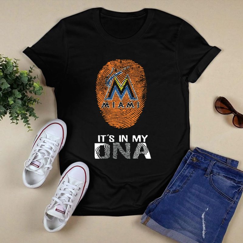 Miami Marlins Its In My DNA T Shirt Black 1
