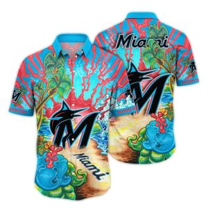 Miami Marlins Landscape Hawaiian Shirt - Summer Art Design