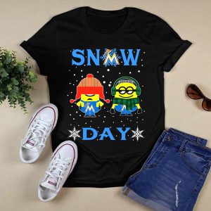 Miami Marlins Minions Snow Day Winter T-Shirt For Fans