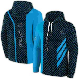 Miami Marlins All-Over Print Hoodie With Monogram Design