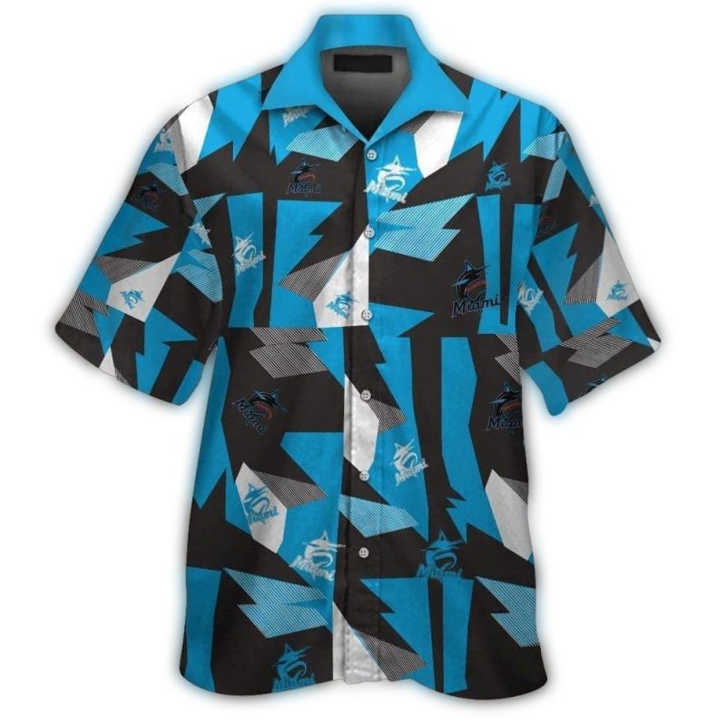 Miami Marlins Multi Logo Vintage Hawaiian Shirt 1