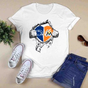 Miami Marlins Heartbeat T-Shirt - Penn State Inspired Design