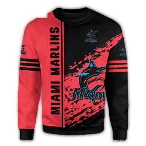 Miami Marlins Red Splash Art Holiday Sweatshirt For Fans