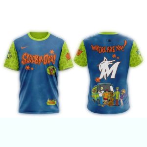 Miami Marlins Scooby-Doo All-Over Print T-Shirt For Fans