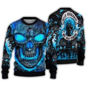 Miami Marlins Skull Intensity Ugly Christmas Sweater For Fans