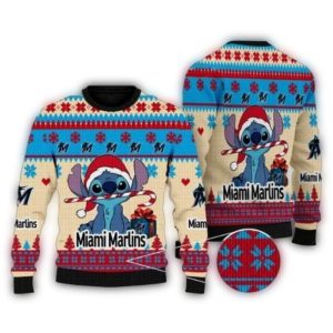 Miami Marlins Christmas Ugly Sweater - Festive Holiday Sweatshirt