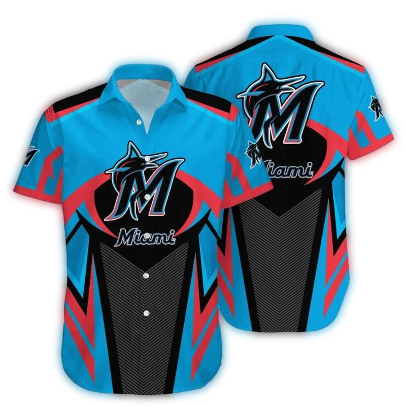 Miami Marlins Thunder Strike Hawaiian Shirt 1
