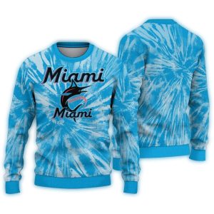 Miami Marlins Tie Dye Ugly Sweater - Fun & Unique Fan Apparel