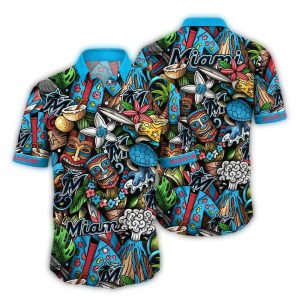 Tropical Tiki Miami Marlins Hawaiian Shirt For Summer Style