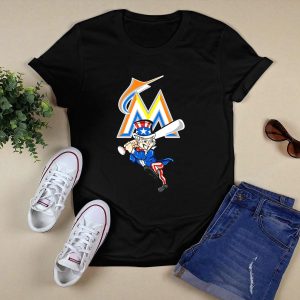 Miami Marlins Uncle Sam Baseball 4Th Of July T-Shirt For Fans