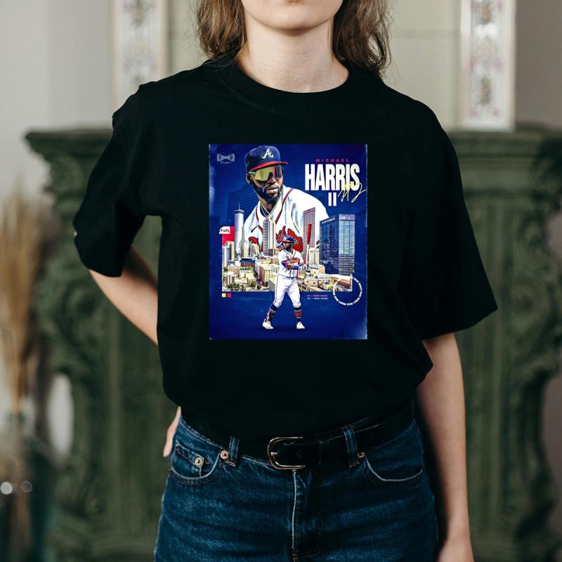 Michael Harris Ii Atlanta Braves Skyline Signature Series T-Shirt - Image 2
