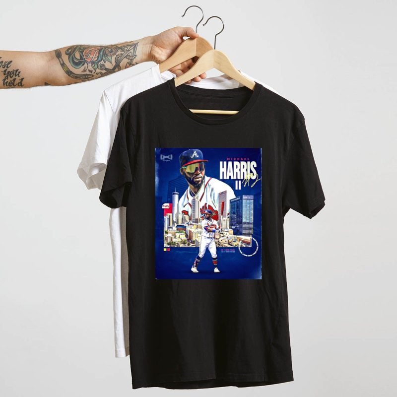 Michael Harris Ii Atlanta Braves Skyline Signature Series T-Shirt - Image 4