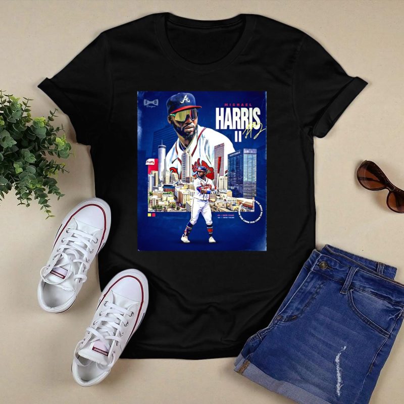 Michael Harris Ii Atlanta Braves Skyline Signature Series T-Shirt - Image 5