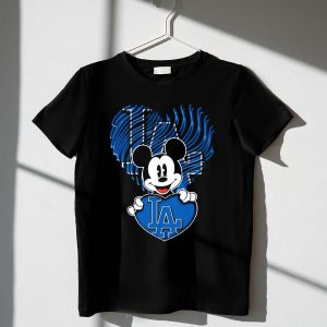 Mick La Heart Los Angeles Dodgers T-Shirt For Men And Women