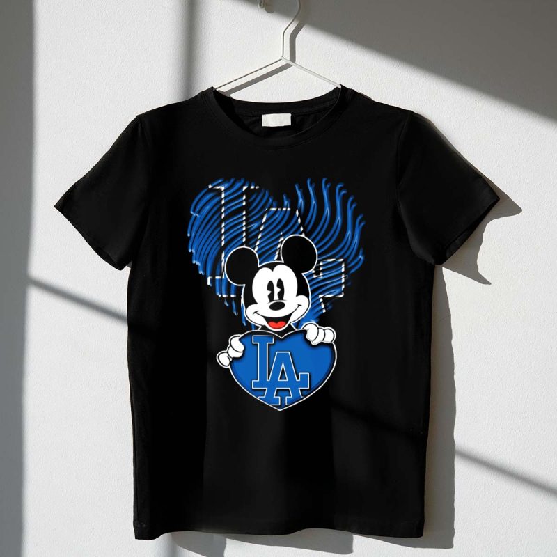 Mick LA Heart Los Angeles Dodgers T Shirt.jpeg t shirt 1 1