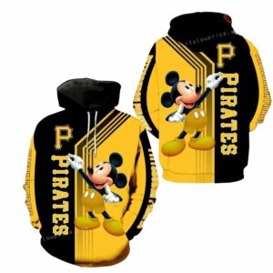 Mickey Mouse All Over Print Hoodie for Pittsburgh Pirates Fans - Unisex Gift